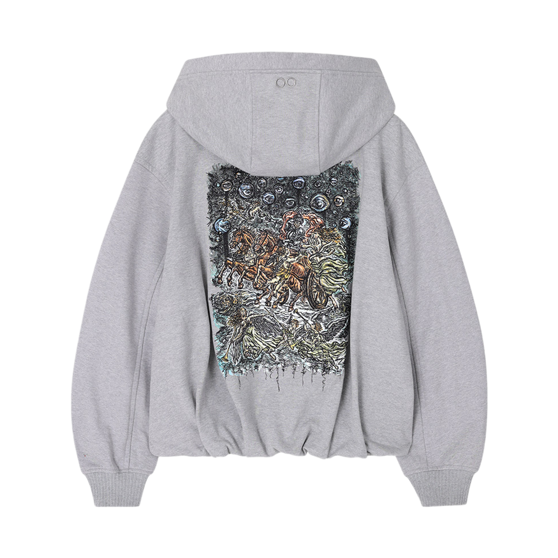 송지오 컬렉션 샤리오 후드 집업 멜란지 그레이(SONGZIO COLLECTION Chariot Hood Zip Up Melange) - 2