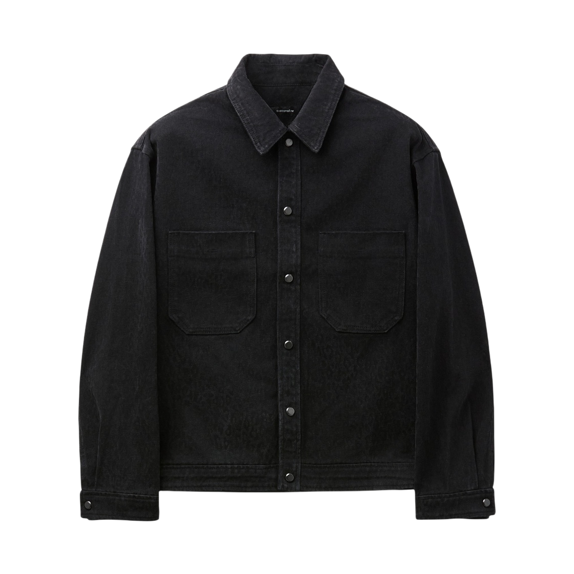 CWSAW26703BKX Customellow Leopard Overshirt Black