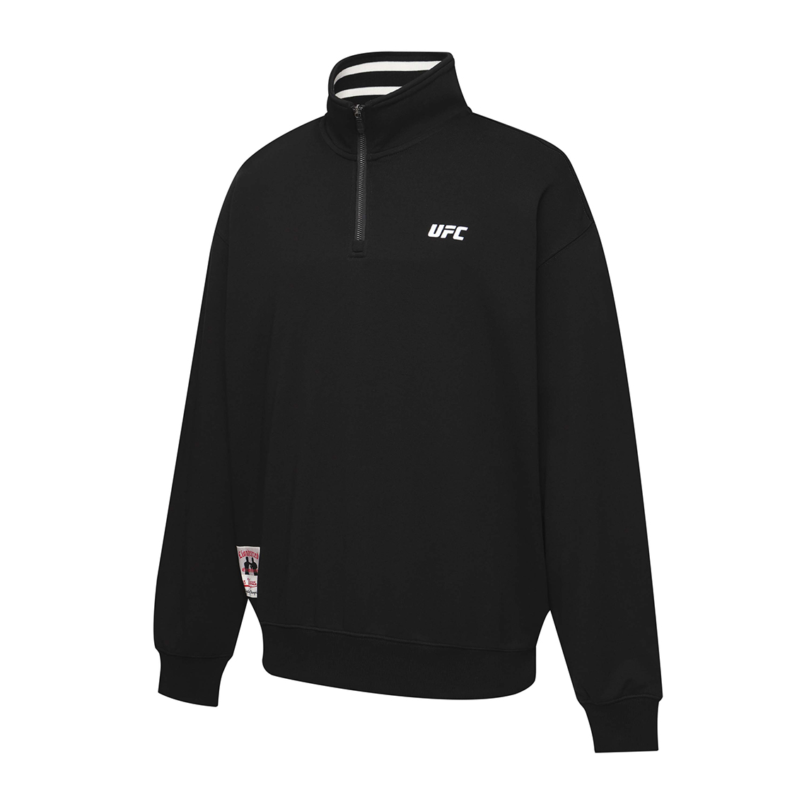 UFC 파이터 오버핏 하프 집업 맨투맨 블랙 U2SWX3301BK(UFC FIGHTER OVERSIZED FIT HALF ZIP-UP SWEATSHIRT BLACK U2SWX3301BK) - 2