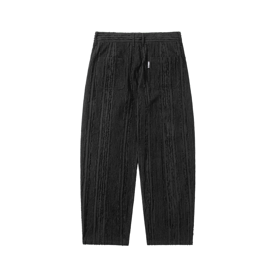 아조바이아조 프린지드 스트라이프 커브드 팬츠 블랙(AJOBYAJO Fringed Stripe Curved Pants Black) - 2