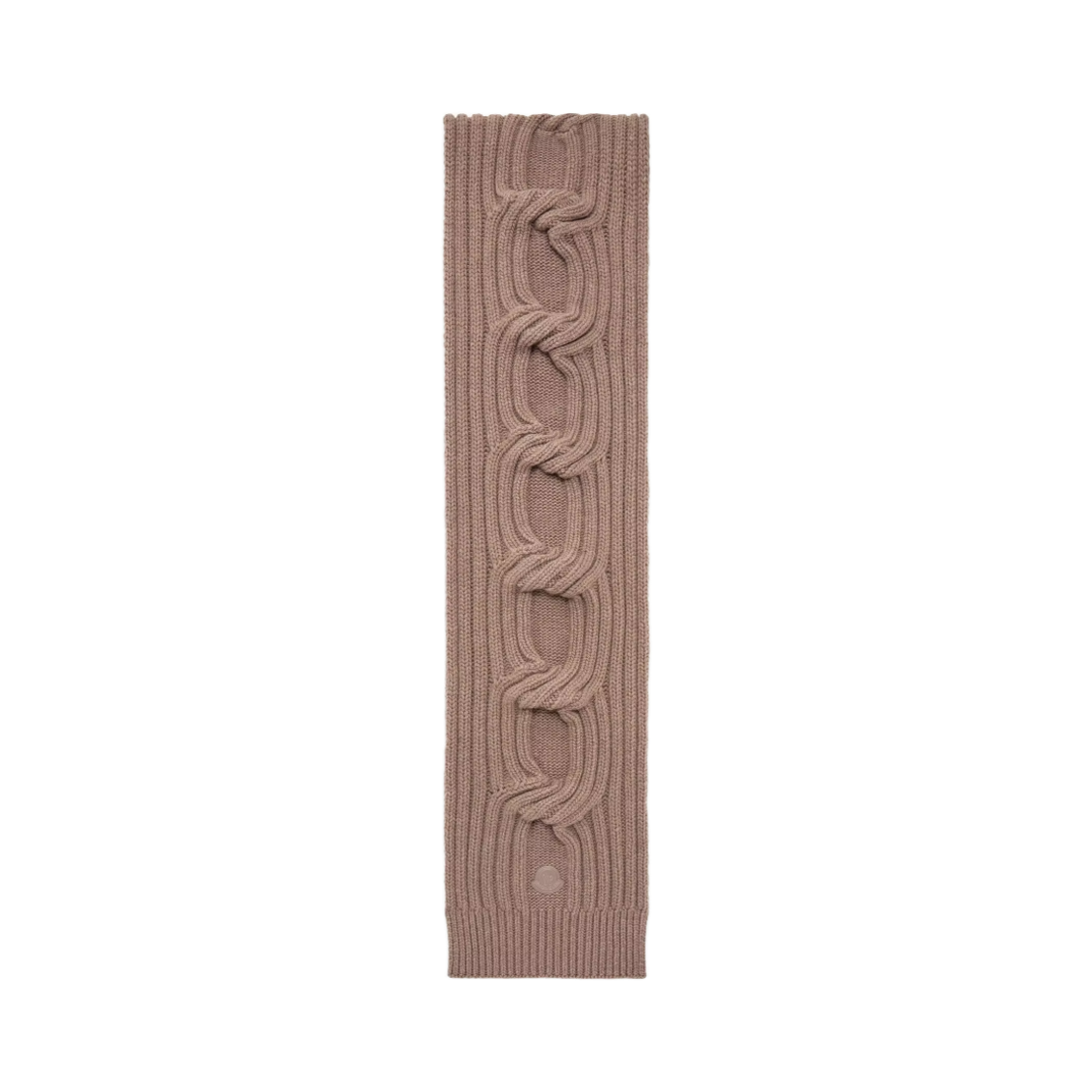 L2-093-3C00002-M4281-22B (W) Moncler Chain Knit Wool & Cashmere Muffler Brown - 26FW