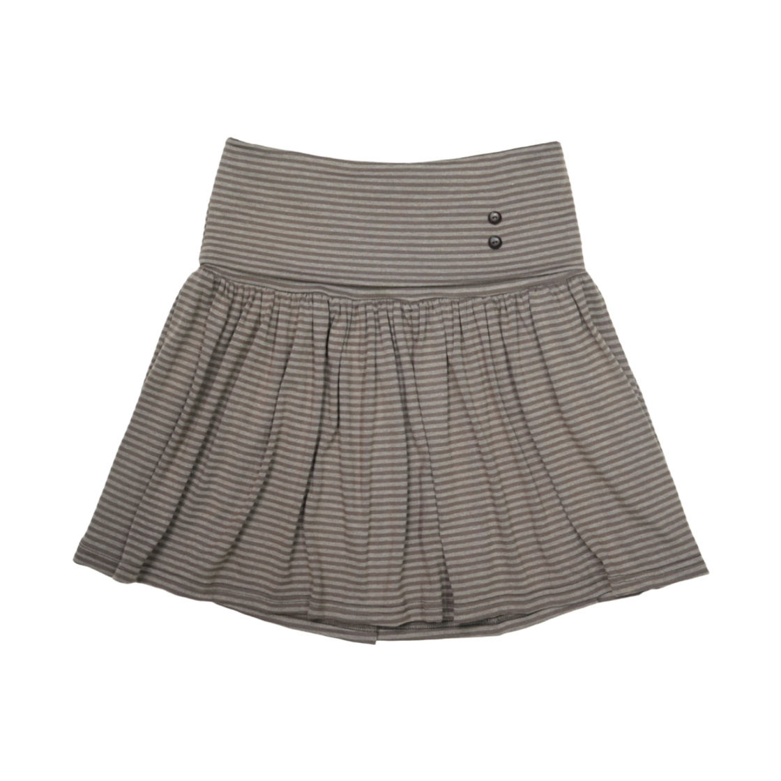 스트라이프 폴드오버 스커트 브라운(Stripe Foldover Skirt Brown)