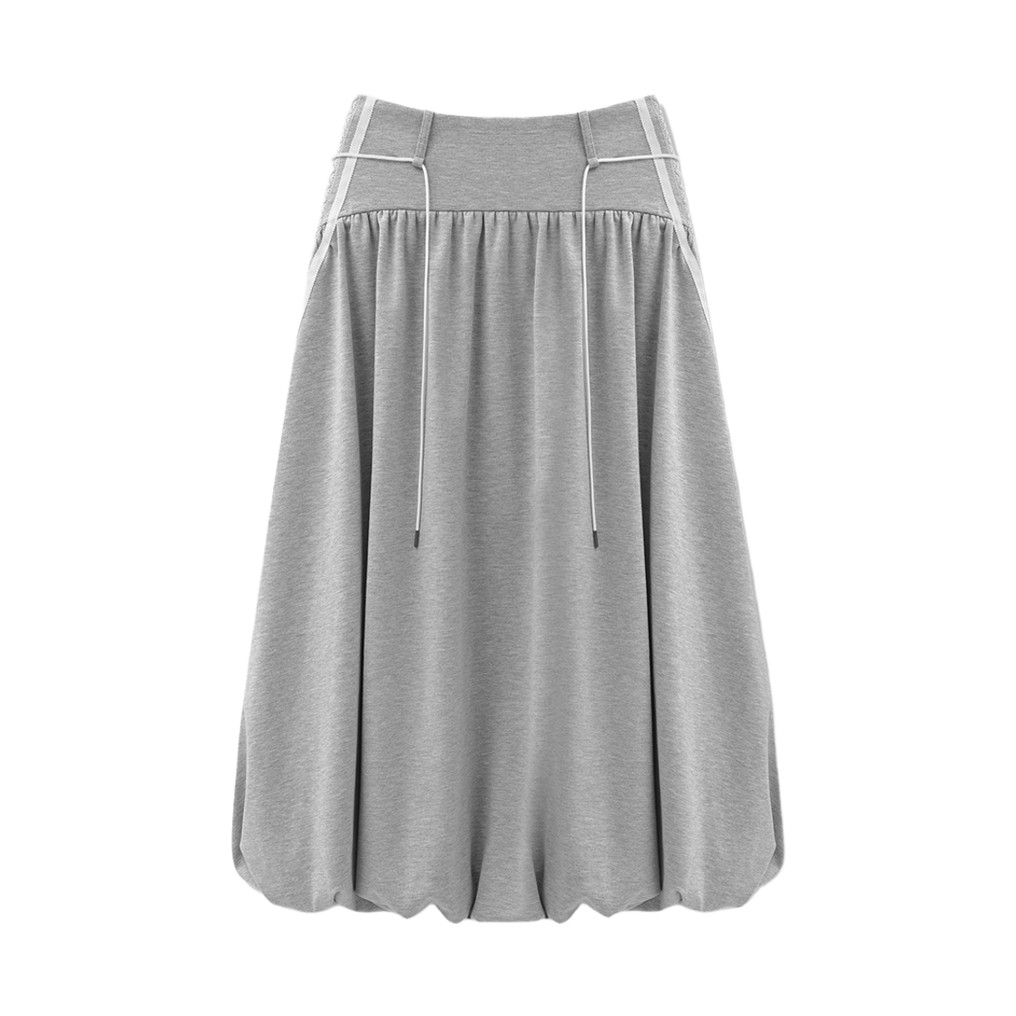 비바셔스 마리 레이스 라인 벌룬 롱스커트 그레이(Marie Lace Line Balloon Long Skrit GREY) - 2