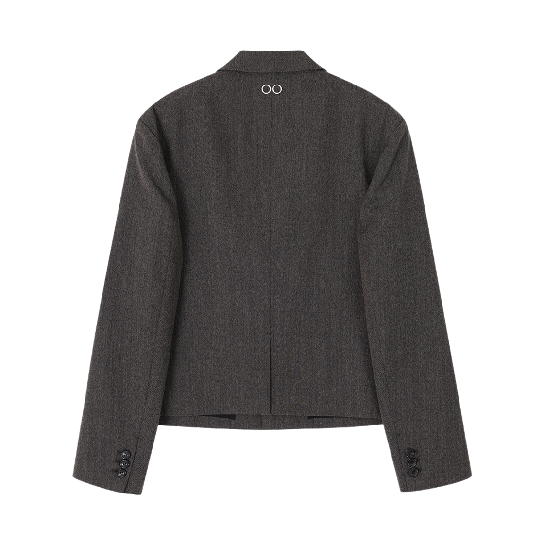 송지오 컬렉션 아티저널 원 버튼 크롭 블레이저 브라운(SONGZIO COLLECTION Artisanal One Button Cropped Blazer Brown Check) - 2