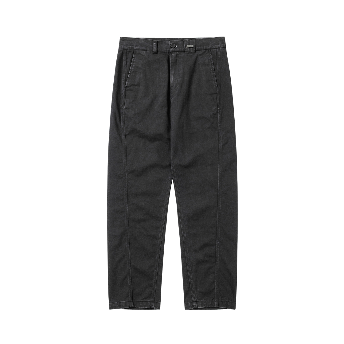 AJ264PT008BK AJOBYAJO Washed Curved Slim Pants Black