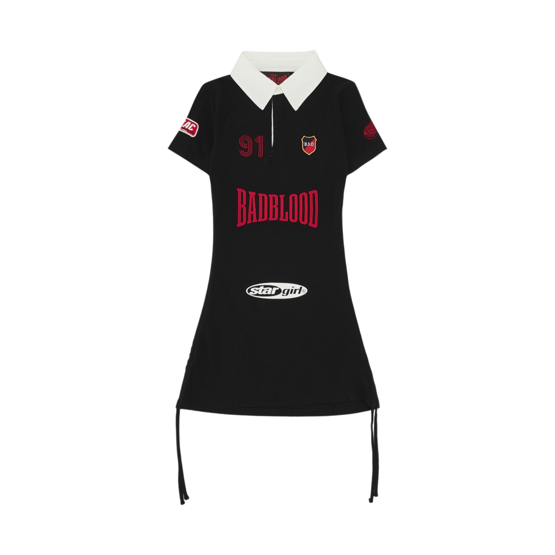 (W) 배드 블러드 미스틱 캡슐 폴로 미니 드레스 블랙((W) Bad Blood Mystic Capsule Polo Mini Dress Black)