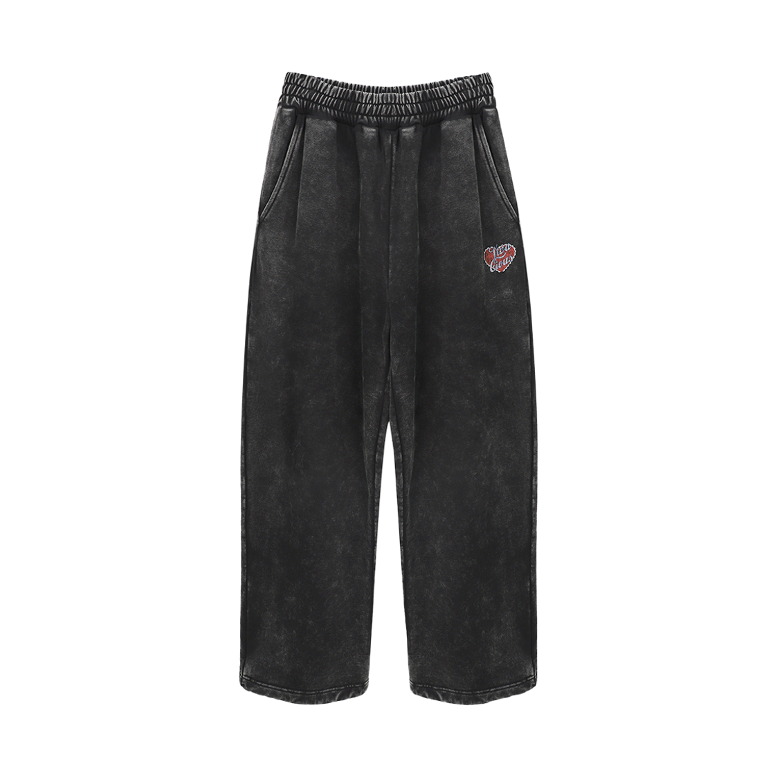 비바셔스 하트 아무흐 솔트워싱 와이드 팬츠 솔트 블랙(VIVACIOUS Heart Amour Salt Washing Wide Pants SALT BLACK)