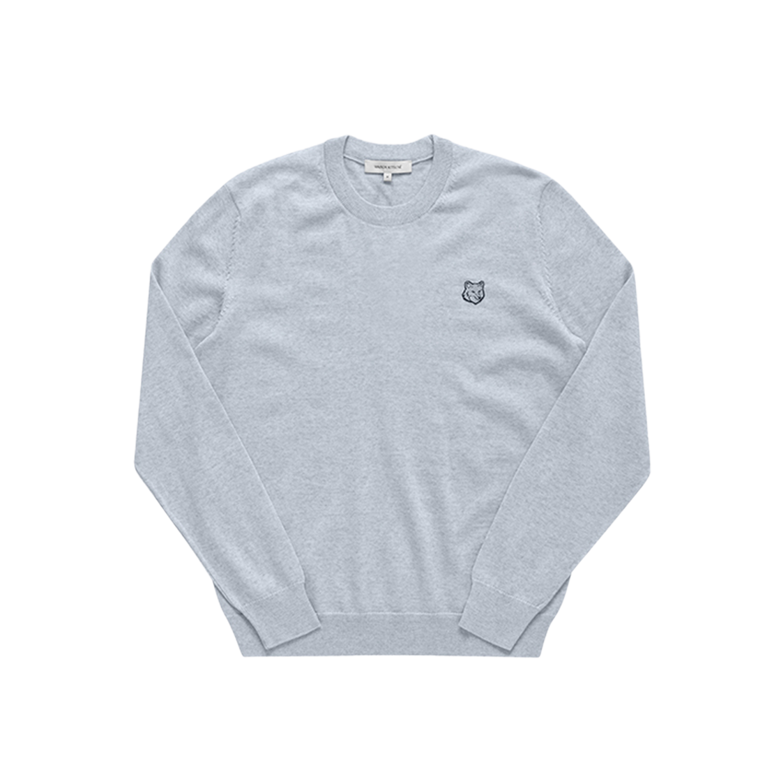 MM00815KT1036 H410 [25% 쿠폰] Maison Kitsune Bold Fox Head Patch Regular Jumper Light Blue Melange