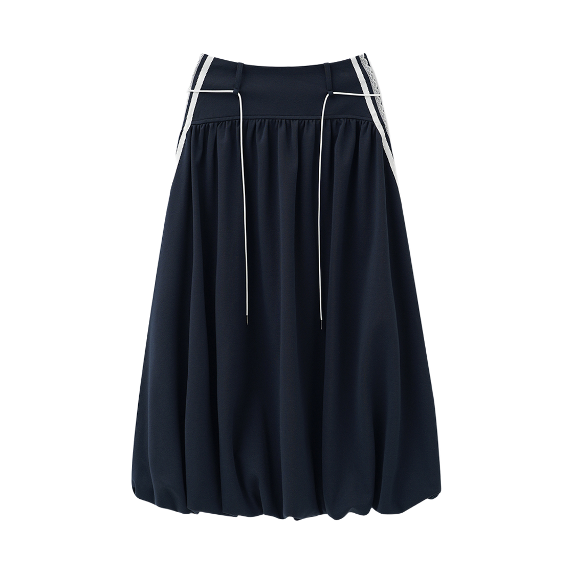 비바셔스 마리 레이스 라인 벌룬 롱스커트 네이비(Marie Lace Line Balloon Long Skrit NAVY) - 2