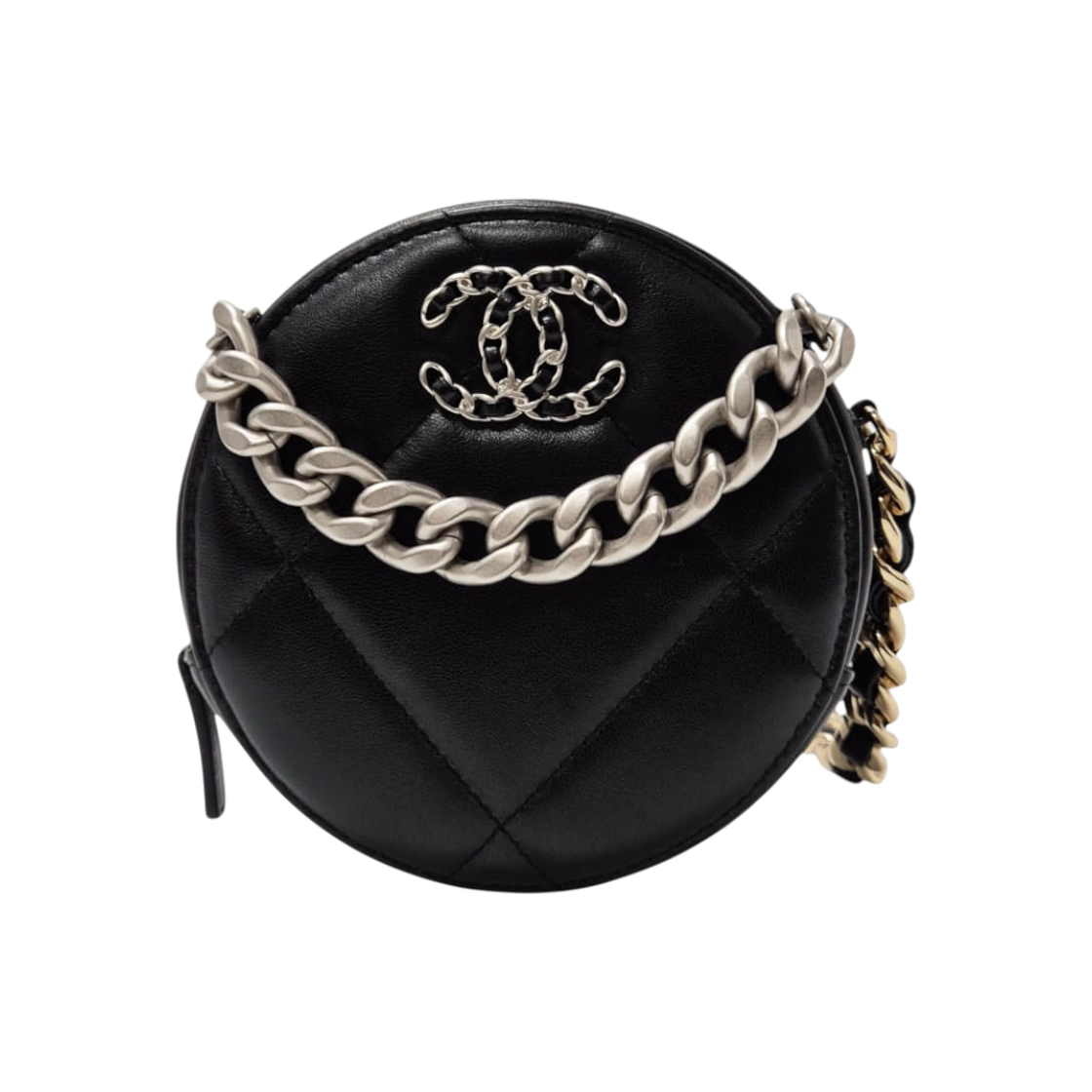 ITCSHLI42225 Chanel 19 Tambourine Chain Crossbody Bag Black