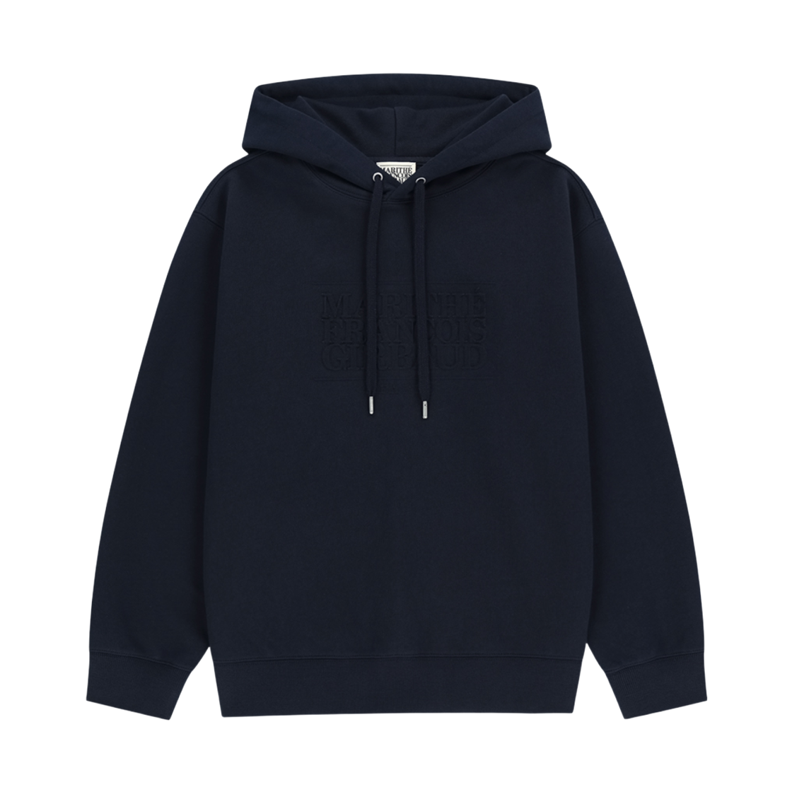 MFG46SHD209-NVY Marithe Francois Girbaud Embo Classic Logo Hoodie Navy