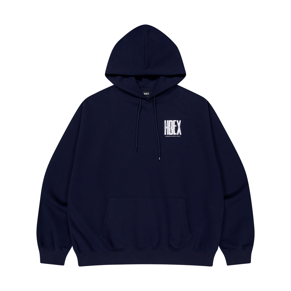 H253MOLMH980NV HDEX Crack Printed Hoodie Navy