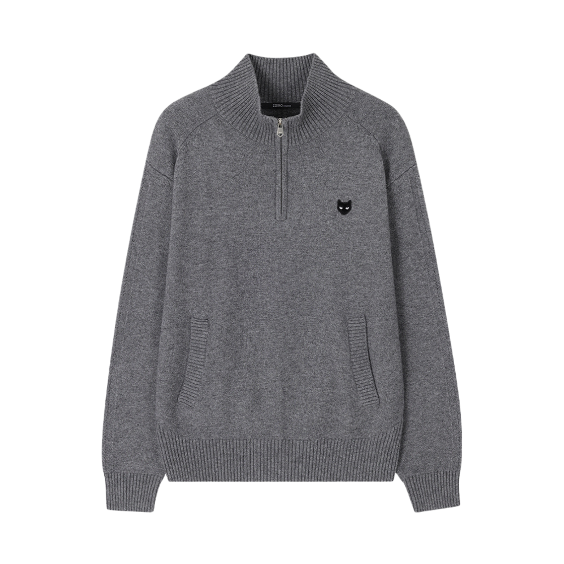 송지오 지제로 캐시미어 블렌드 하프 집업 그레이(SONGZIO ZZERO Cashmere Blend Half Zip Up Grey)