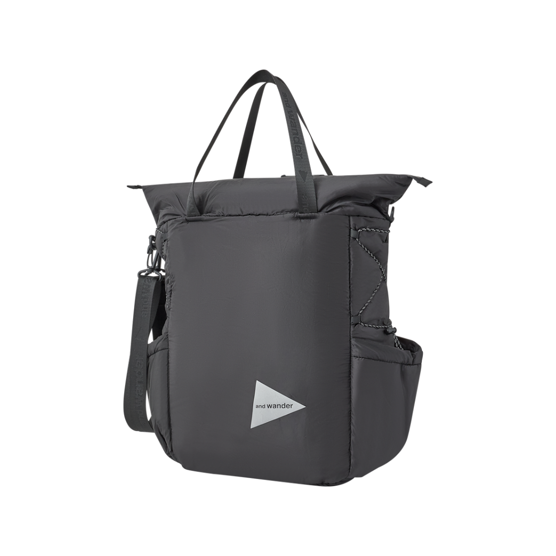 앤드 원더 147 푸퍼 미니 립스탑 토트 백 블랙 - 26FW(And Wander 147 Puffer Mini Ripstop Tote Bag Black - 26FW) - 2