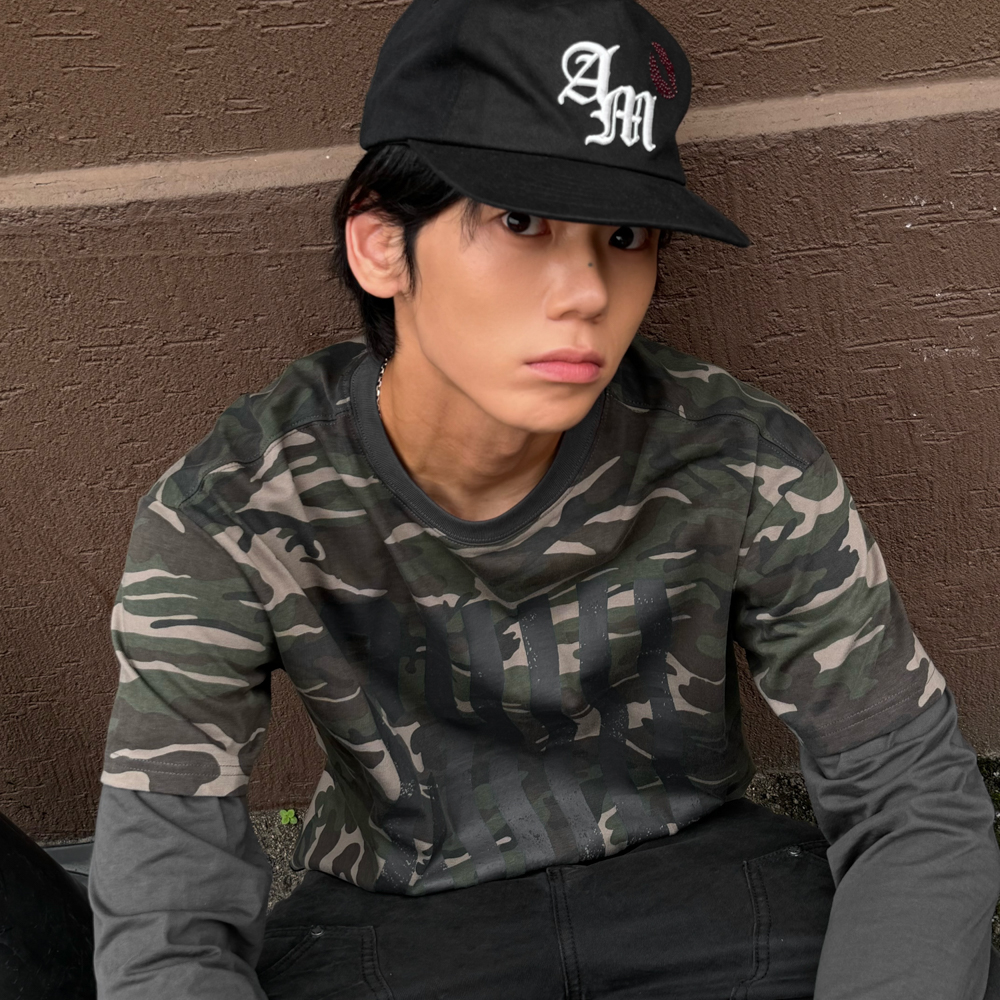 아모우 에이엠 키스 마크 5 패널 캡 블랙(AMOU AM Kiss Mark 5Pannel Cap Black) - 6