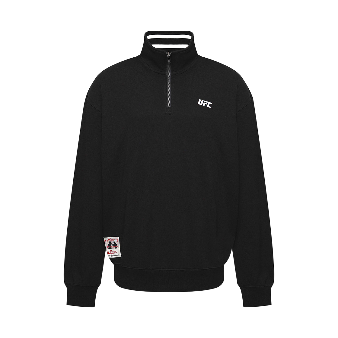 UFC 파이터 오버핏 하프 집업 맨투맨 블랙 U2SWX3301BK(UFC FIGHTER OVERSIZED FIT HALF ZIP-UP SWEATSHIRT BLACK U2SWX3301BK)