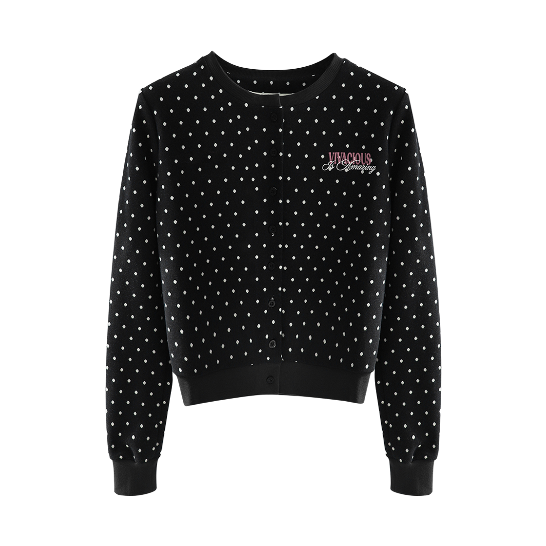 비바셔스 슈슈 도트 가디건 블랙(VIVACIOUS ChouChou Dot Cardigan BLACK)
