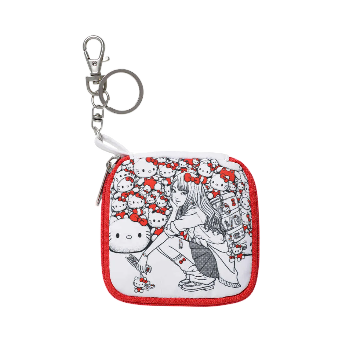 나이스고스트클럽 x 이토 준지 x 산리오 토미에 헬로 키티 파우치 키체인 믹스(Niceghostclub x Junji Ito x Sanrio Tomie Hello Kitty Pouch Key Chian Mix)