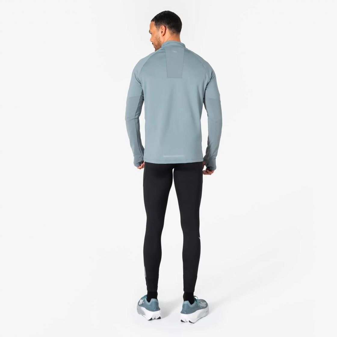 데카트론 남성 하프집 러닝 긴팔 티 런 웜 500 리버 그레이(Decathlon Men's Half-Zip Running Long Sleeve T-Shirt Run Warm 500 River Grey) - 6