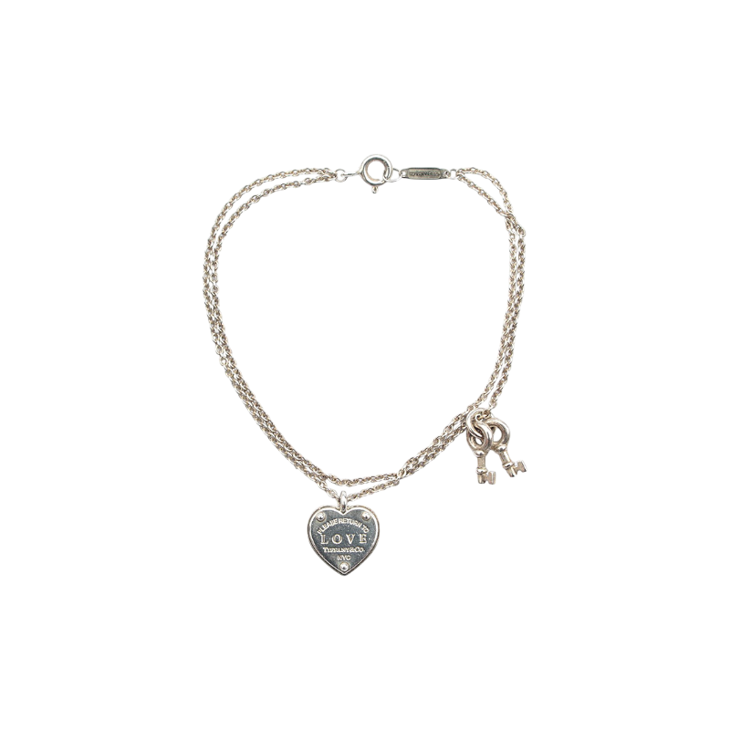 ITAJMPNKIIGA Tiffany & Co. 925 Silver Return to Heart Bracelet