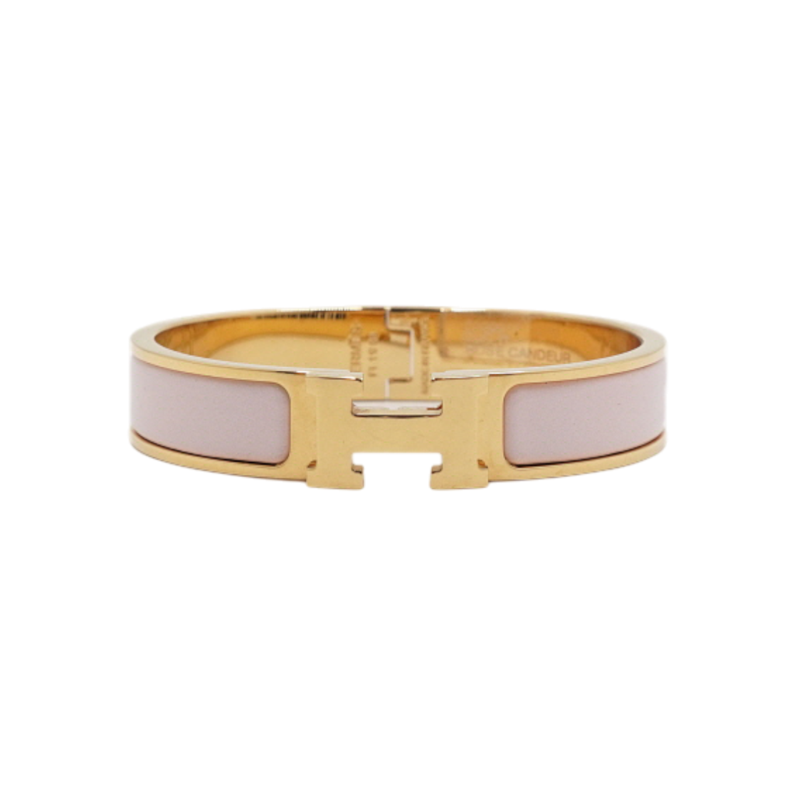 ITQRSIQ3RTC8 Hermes Rose Candeur Clic Clac Bracelet PM