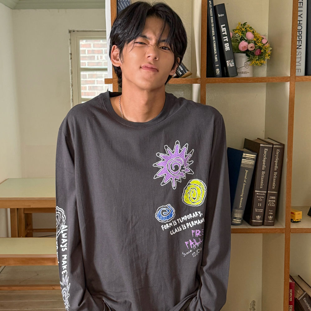 아모우 템포러리 롱슬리브 차콜그레이(AMOU Temporary Long Sleeve Chacoal Gray) - 6
