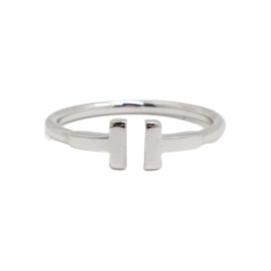 ITAQEES8BE48 Tiffany 18K White Gold T Wire Ring