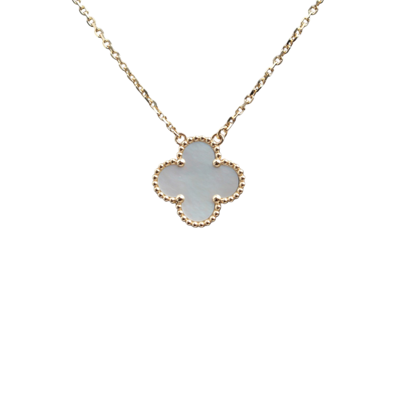 IT9UQOTMGE5S Van Cleef & Arpels Vintage Alhambra Pendant Necklace Yellow Gold Mother of Pearl