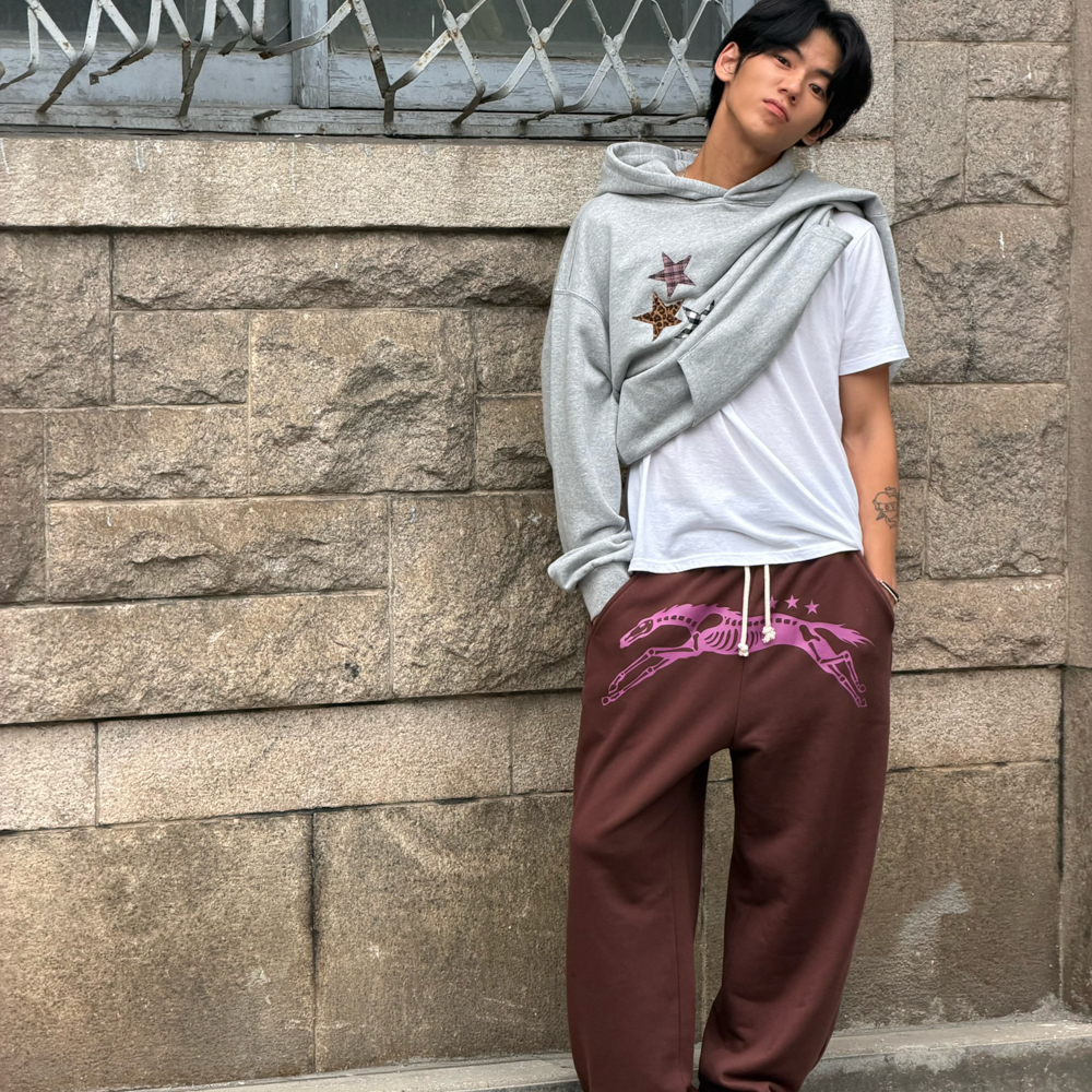 [KREAM 단독] 아모우 본 홀스 스웻 팬츠 브라운([KREAM 단독]  AMOU Bone Horse Sweat Pants Brown) - 6