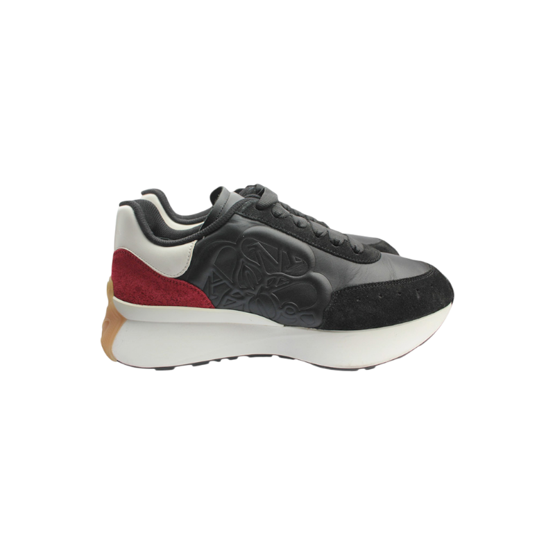 ITF6GQ3C22IJ Alexander McQueen Black and Burgundy Sneakers