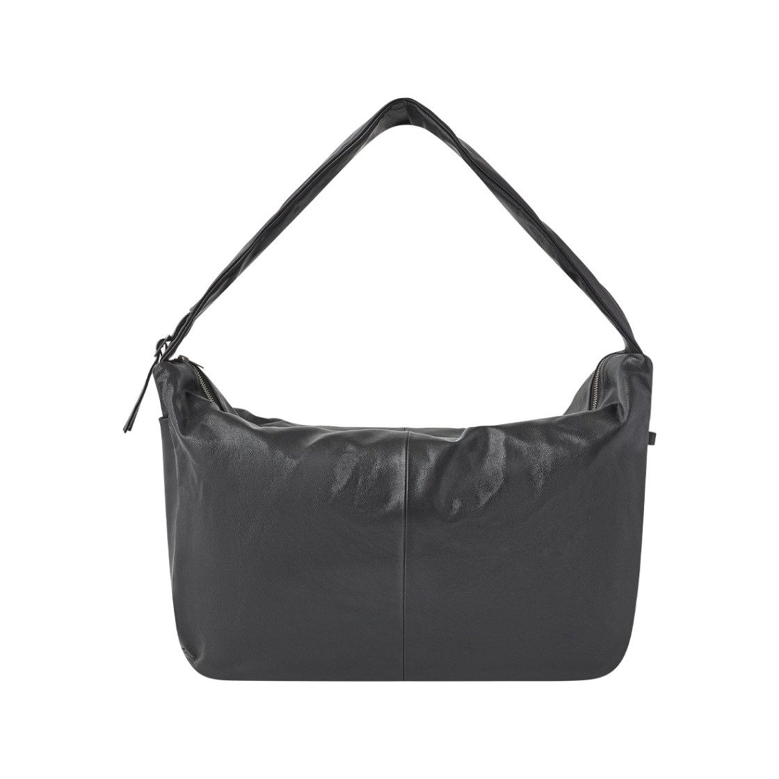 KM6DBGCSI19BK ssstein Goat Leather Shirring Handle Shoulder Bag Black - 26FW