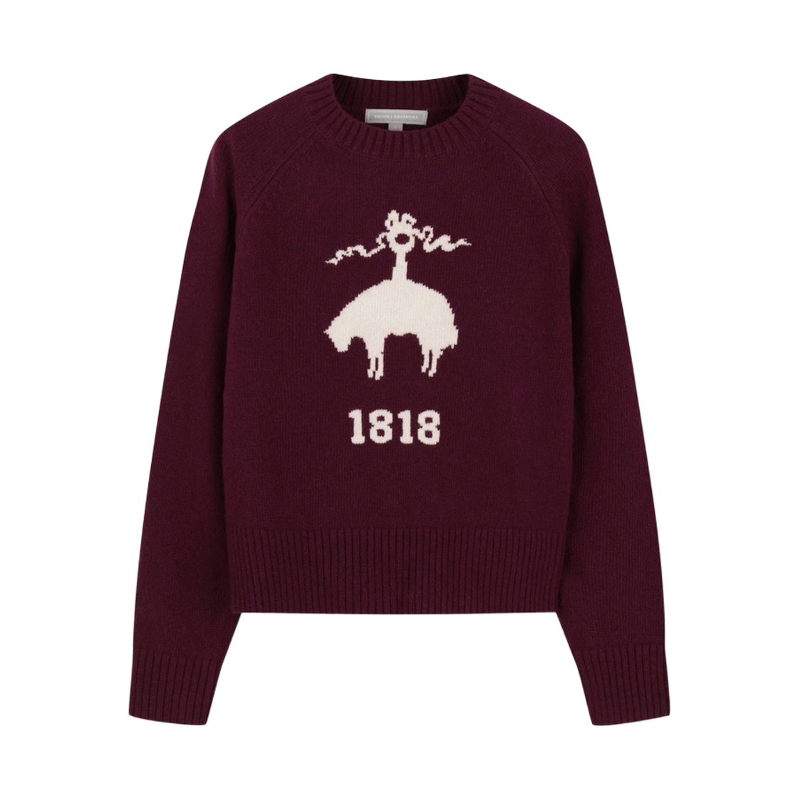 BBWRWBG403-ZVL BrooksBrothers Women's Golden Fleece Jacquard Sweater Violet