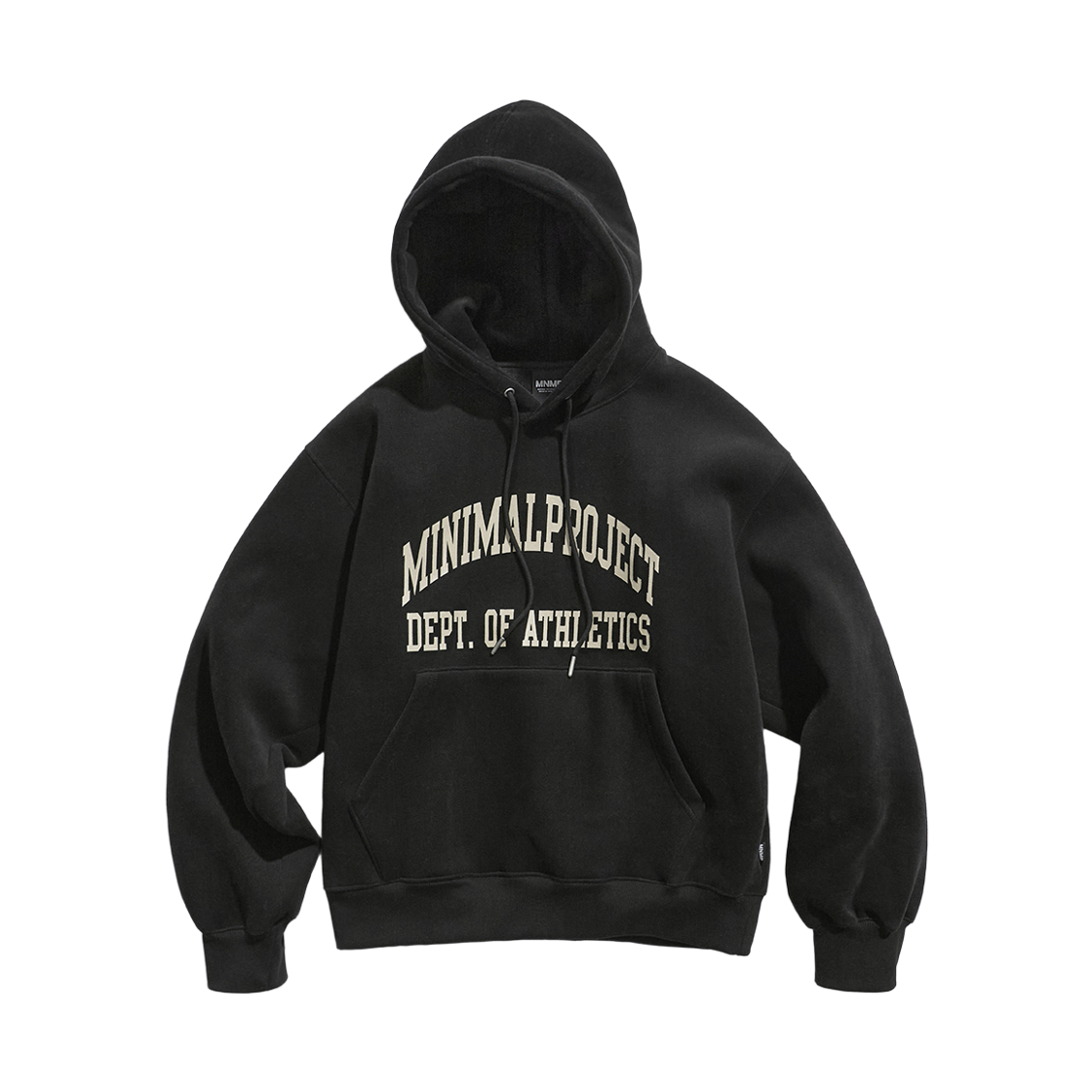 미니멀프로젝트 애슬레틱 헤비웨이트 피치스킨 기모 릴렉스 핏 후드 티셔츠 MHT130 블랙(MINIMALPROJECT Athletic Heavyweight Peachskin Brushed Relaxed Fit Hoodie Mht130 Black)
