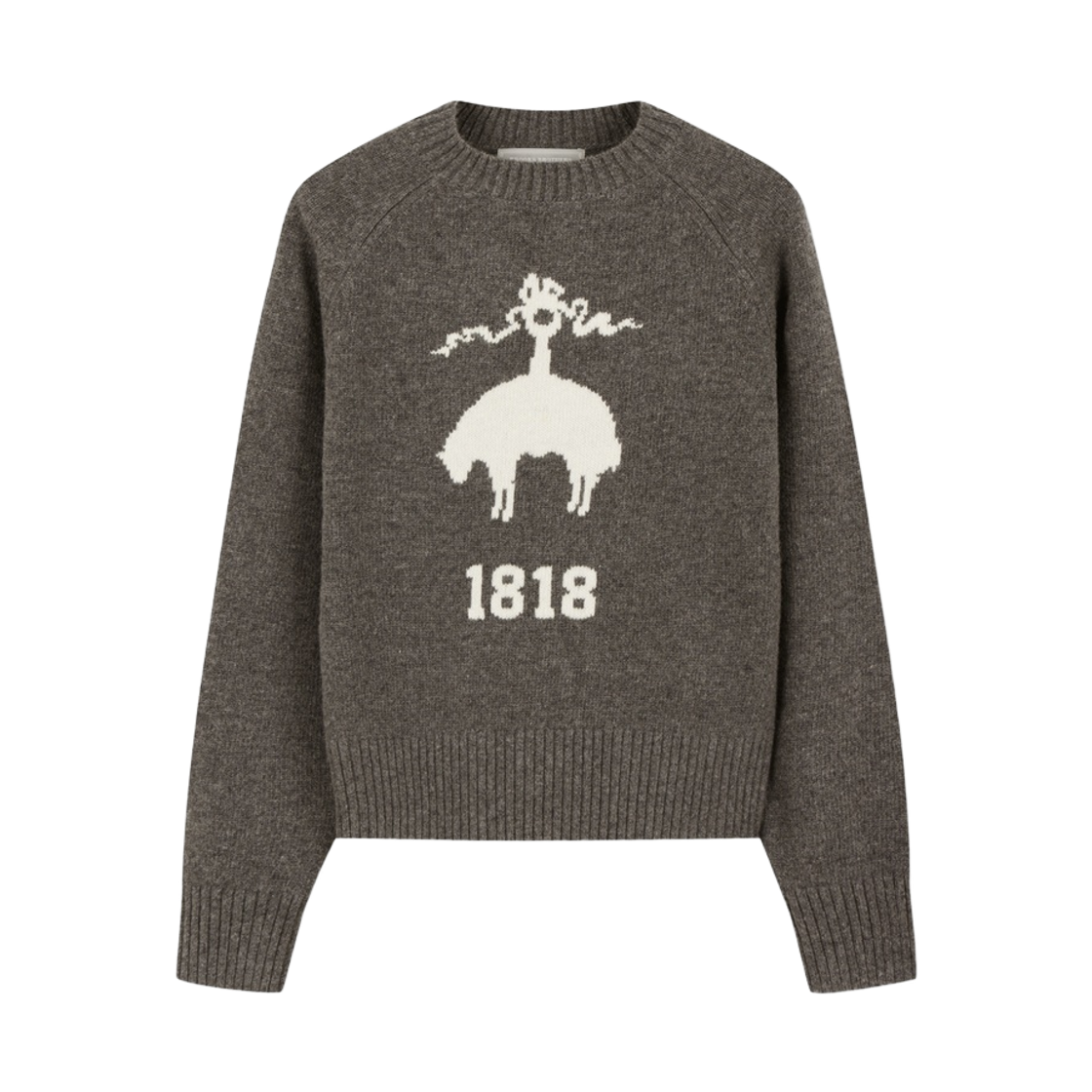 BBWRWBG403-ZGR BrooksBrothers Women's Golden Fleece Jacquard Sweater Grey