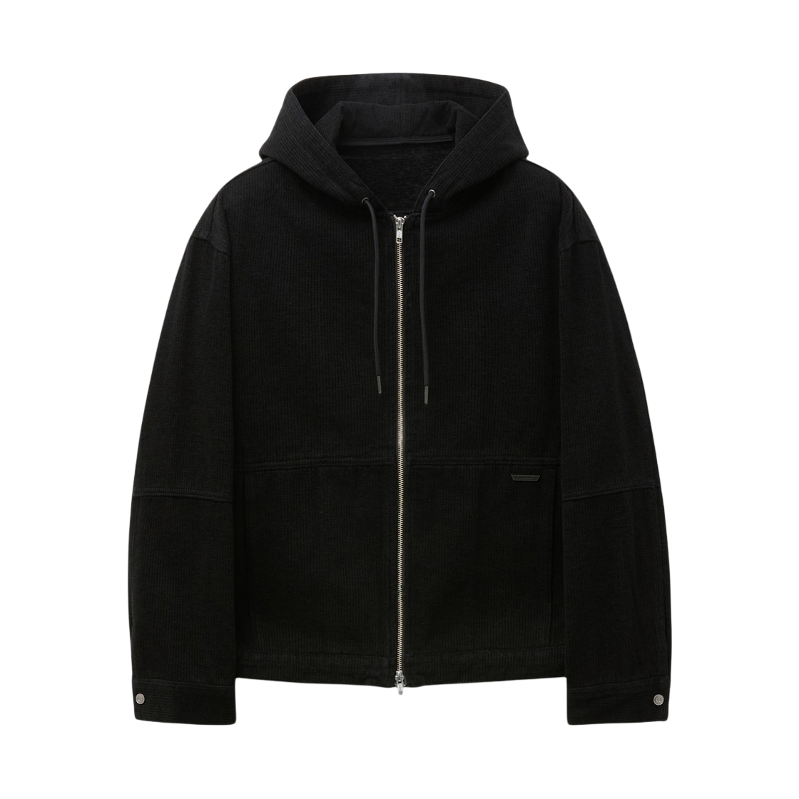 CWUAA26511BKX Customellow Corduroy Denim Hooded Zip-Up Jacket Black