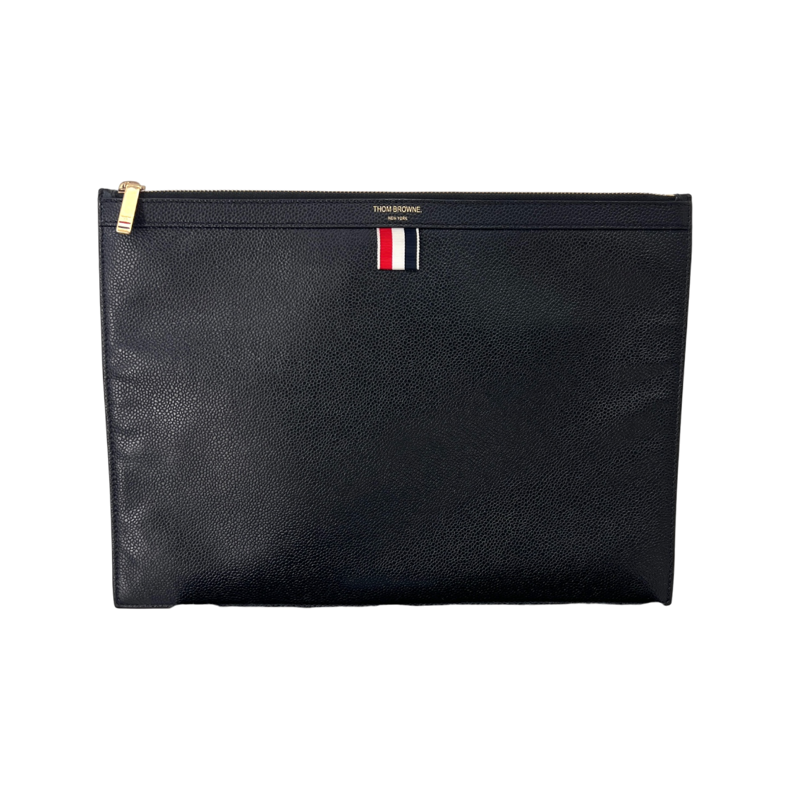 IT27WOHDSTK9 Thom Browne Striped Clutch Bag Black