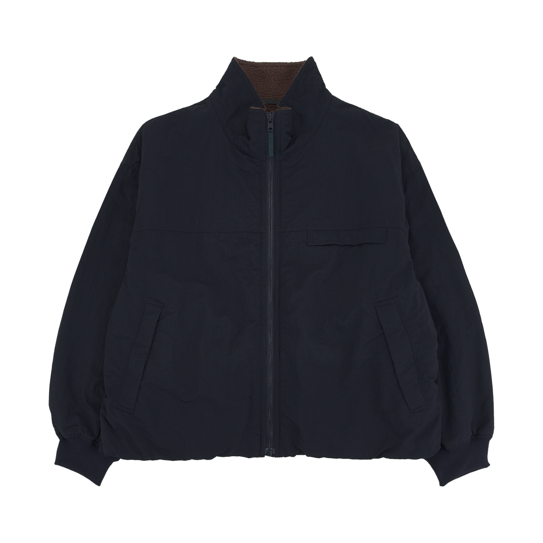 (W) 유니클로 플리스 스탠드 블루종 네이비((W) Uniqlo Fleece Stand Blouson Navy)