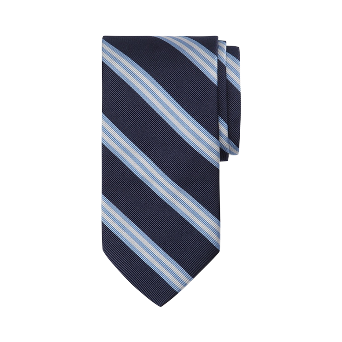 BBATMMZ501-ZNA BrooksBrothers Stripe Repp Tie Navy