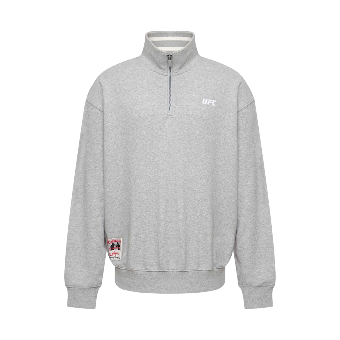 UFC 파이터 오버핏 하프 집업 맨투맨 멜란지 그레이 U2SWX3301MG(UFC FIGHTER OVERSIZED FIT HALF ZIP-UP SWEATSHIRT MELANGE GREY U2SWX3301MG)