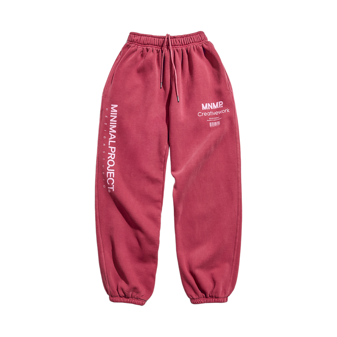 MTP307CP MINIMALPROJECT Patina Pigment Brushed Heavyweight Jogger Pants Mtp307 Cherrypink
