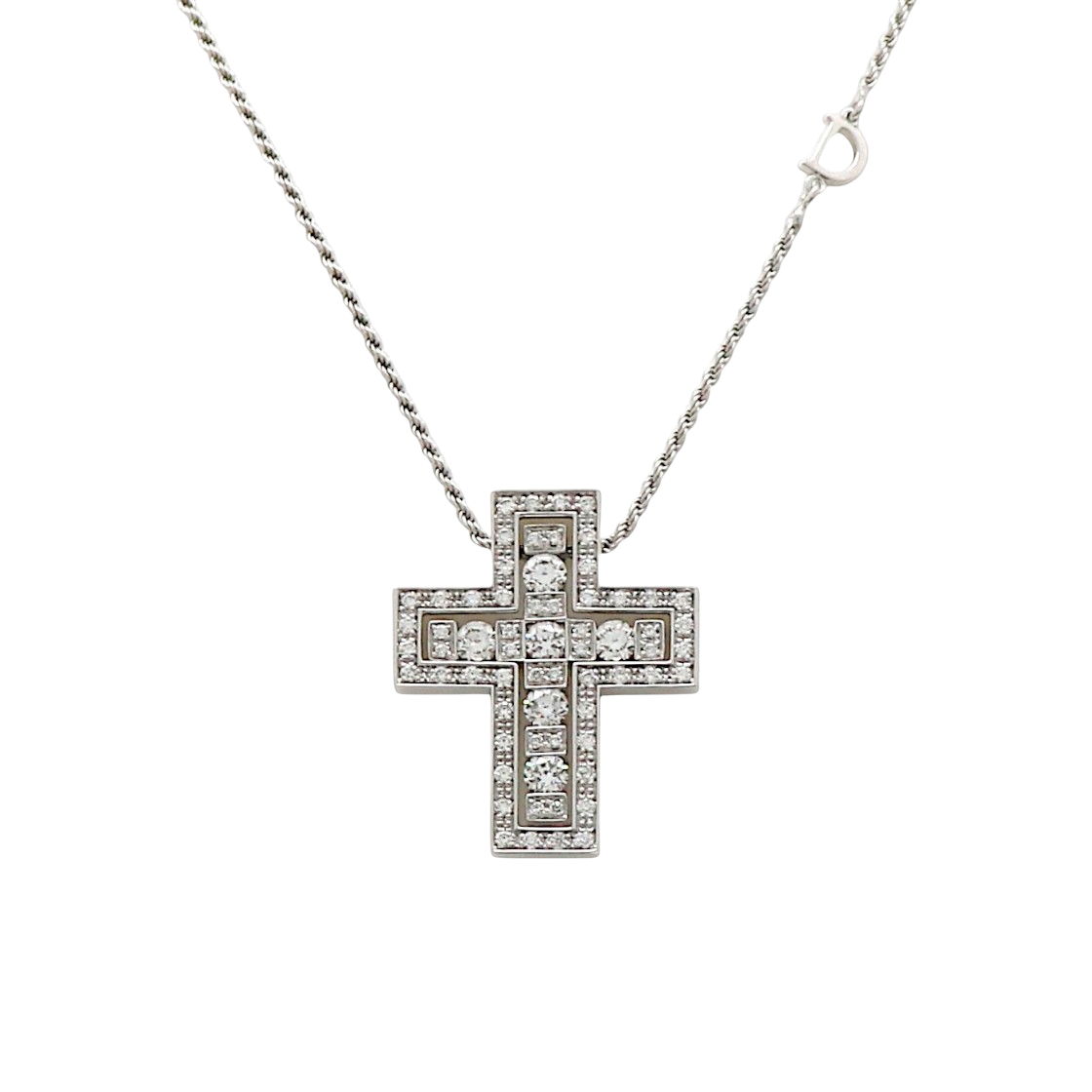 ITCP7OV84Q53 Damiani Belle Epoque Necklace Large White Gold