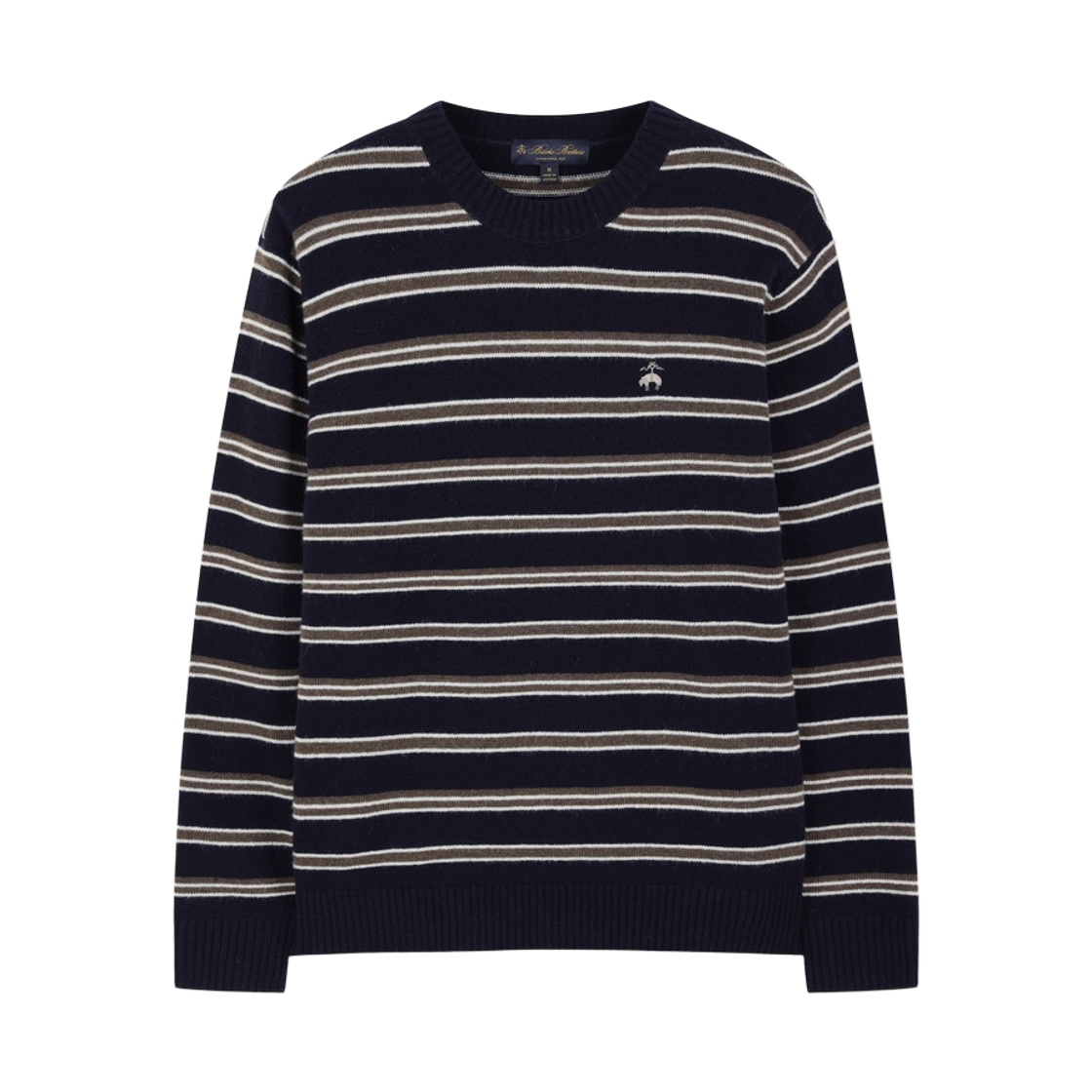 BBWRMBG409-ZNA BrooksBrothers Wool Stripe Sweater Navy