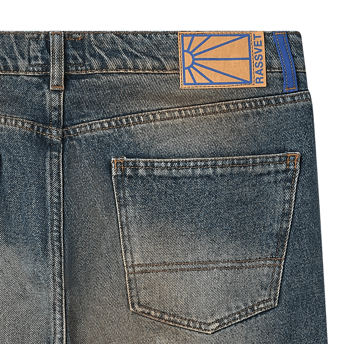 라스벳 워시드 테이퍼드 데님 팬츠 블루 - 26FW(Rassvet Washed Tapered Denim Pants Blue - 26FW) - 6