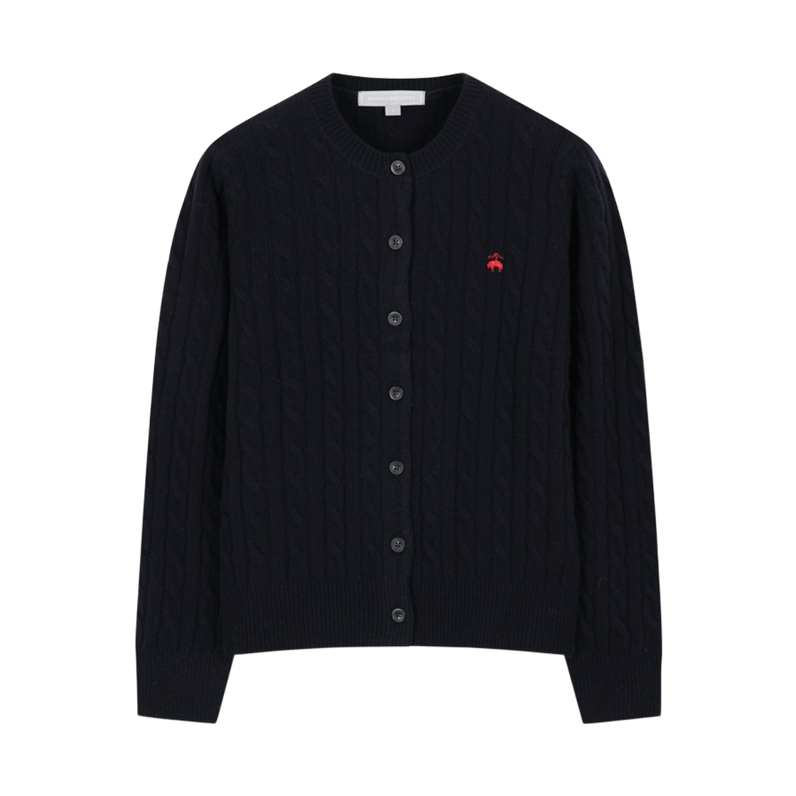 BBWCWBZ402-ZNA BrooksBrothers Women's Wool Cable Cardigan Navy