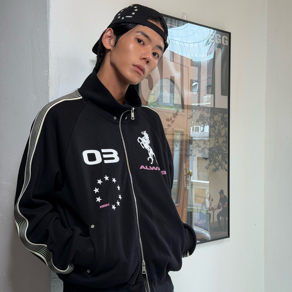 아모우 03 스타 서클 5 패널 캡 블랙(AMOU 03 Star Circle 5 Pannel Cap Black) - 6