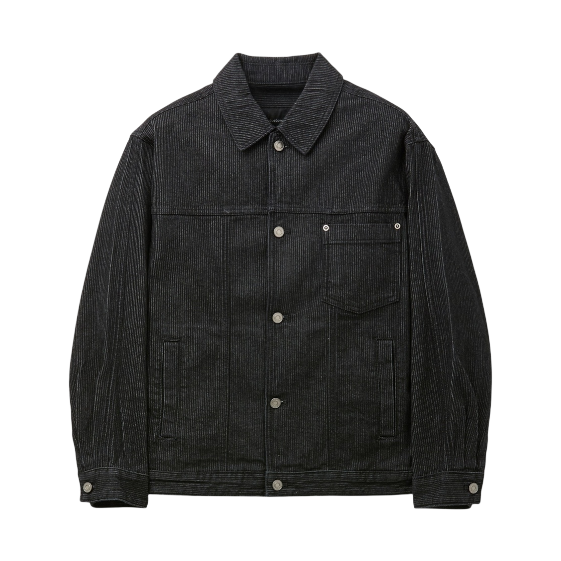 CWJAA26521BKX Customellow Corduroy Denim Trucker Jacket Black