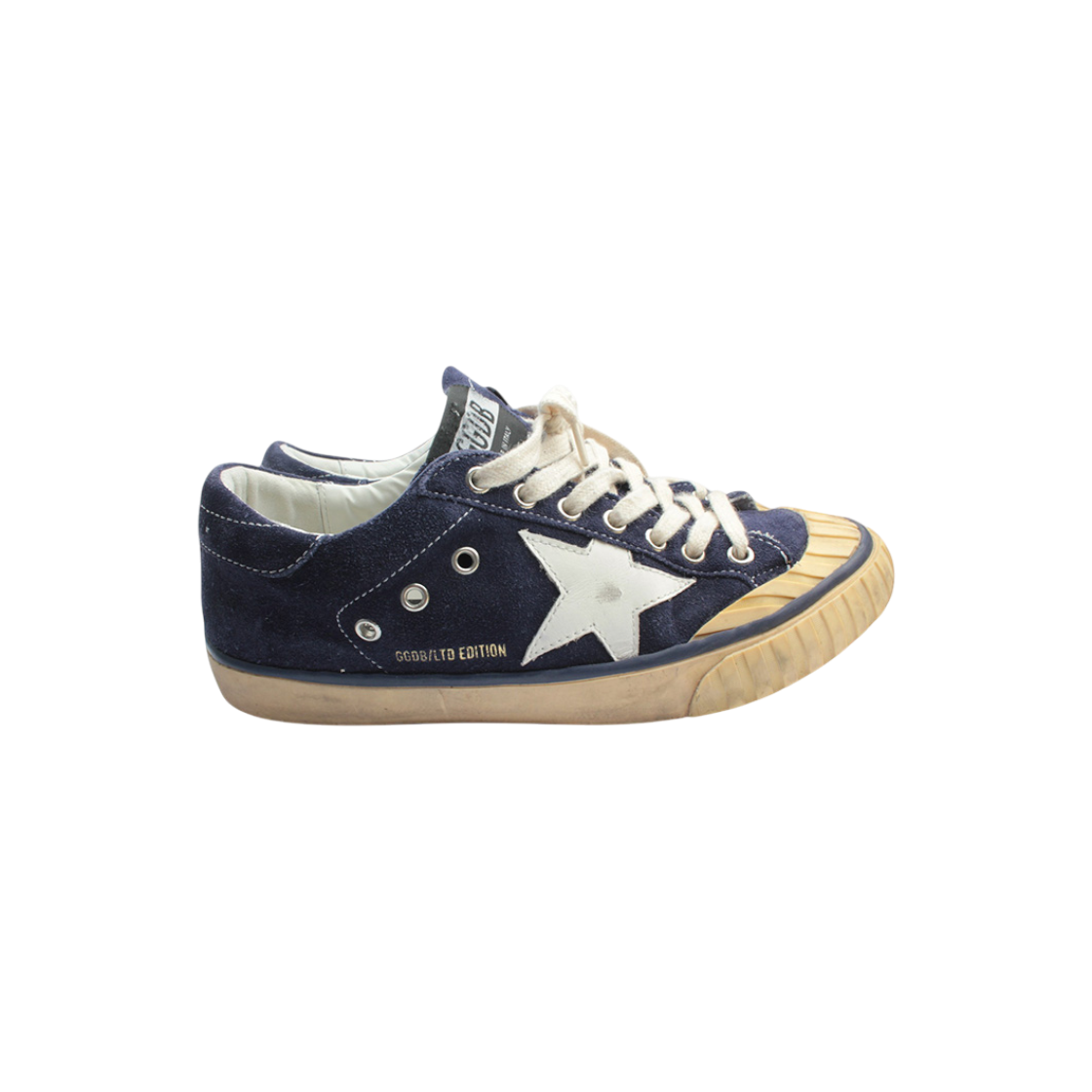 ITG8L72PMOGO Golden Goose Navy Blue Suede Sneakers