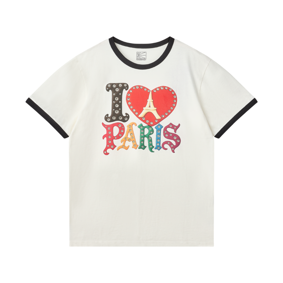 KM6DTSSRS11OW Rassvet Jewel Ringer Tee Shirt Off White - 26FW