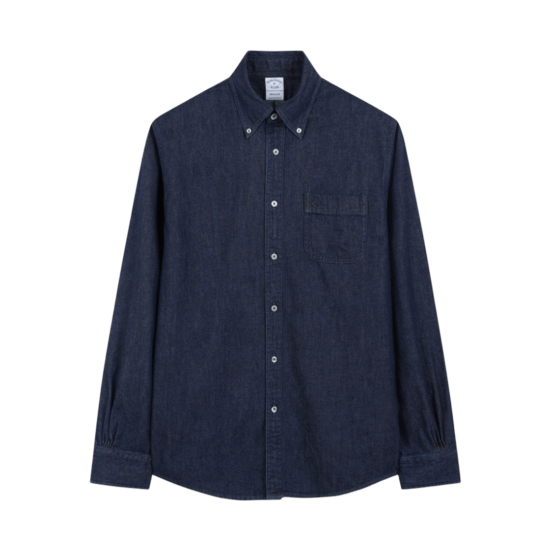 BBTHMMG308-DID BrooksBrothers Archive Denim Logo Shirt Dark Indigo