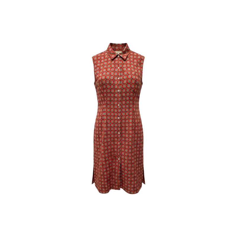 버버리 코랄레드 체크 나시 원피스 77(Burberry Coral Red Check Sleeveless Dress)